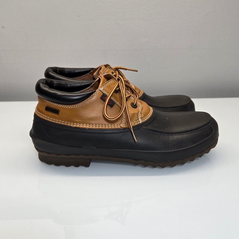 G.H. Bass Huey Duck Boots Men 12M Waterproof Leather Rubber Lace Up Rain Shoes